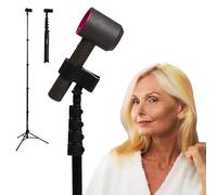 RELMITALL Hair Dryer Stand - Heavy Duty 26-74 Inch Adjustable Blow Dryer Holder with Non-Slip Tripod and Universal Clip - Hands Free for Frozen Shoulder, Arthritis, and Wrist Pain Relief