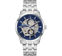Bulova Sutton Skeleton 96A331 - Reloj Hombre Automático Mecánico 40mm, Esfera Azul Abierta, Caja y Brazalete de Acero Inoxidable, Cristal Zafiro