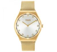 Tous Reloj Karat Round Mesh 3000139800 Analógico Brazalete de Acero Dorado