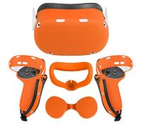 Relohas - Juego de accesorios para Oculus Quest 2, funda protectora para mando táctil, carcasa protectora frontal de silicona con funda protectora para objetivo protege tu realidad