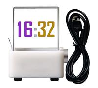 Reloj 3D Holograma - WiFi Digital Wimeepiece, Visor De Fotos Transparente | Pantalla De Escena Animada Para Pronóstico Del Tiempo, Decoración Del Marco Del Álbum | Panel De Panel De Interfaz En Tiempo