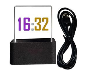 Reloj 3dd Hologram - Pantalla de reloj de proyección digital innovadora, reloj holográfico moderno 3dd | Decoración de escritorio de reloj digital transparente, proyección futurista para el salón de