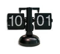 Reloj Abatible Retro Mecánico Digital Moderno con Engranaje Interno Operado, Reloj Abatible Digital Retro Reloj De Escritorio Mecánico Silencioso Y Preciso Reloj para Mesita De Noche(Negro)
