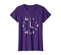 Reloj Ajedrez Camiseta, Mujer, Morado, XXL