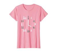 Reloj Ajedrez Camiseta, Mujer, Rosado, XS