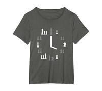 Reloj Ajedrez Camiseta, Mujer Tallas Grandes, Asfalto, 5XL Grande