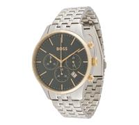 Boss reloj avery correa en acero inoxidable con bisel dorado