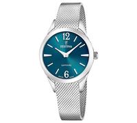 Festina Swiss Made Reloj Mujer Analógico de Acero Inoxidable 316l Plateado | Movimiento de Cuarzo, Cristal de Zafiro de Alta Resistencia, Resistente al Agua 5 ATM F20076/4, Grace