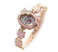 Reloj analógico de cuarzo FASHION YO con correa de pulsera de acero inoxidable Gatos Niñas Relojes para niños pequeños Regalos para niños Regalos de cumpleaños Caja de regalo