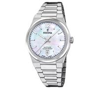 Festina Reloj Mujer F20052/1 Rive – Swiss Made, Acero 316L, Cuarzo, Zafiro, Calendario, 10 ATM