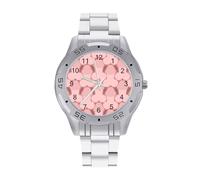 Reloj analógico de cuarzo para hombre, con correa de acero inoxidable, con patrón de pene, para negocios