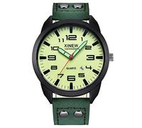 Reloj analógico de cuarzo para hombre, de piel, para negocios, informal, para parejas, D, talla única