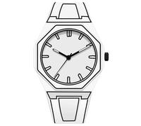 Reloj analógico de cuarzo para hombre, diseño minimalista y creativo, elegante y deportivo, para hombre, Blanco
