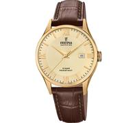 Festina Swiss Made Reloj Hombre Analógico de Cuero Marrón - Movimiento de Cuarzo - Calendario - Cristal Zafiro de Alta Resistencia - Resistente al Agua 10 ATM Elegante F20010/5 Classic Leather