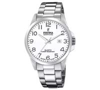 Festina Swiss Made Reloj Hombre Analógico de Acero Inoxidable 316l Plateado - Movimiento de Cuarzo - Calendario - Cristal Zafiro de Alta Resistencia - Resistente al Agua 10 ATM F20024/1 Classic Steel