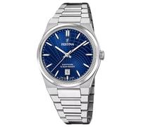 Festina Swiss Made Reloj Hombre Analógico de Acero Inoxidable 316l Plateado