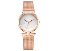 Reloj analógico de cuarzo para mujer, de metal, casual, para mujer ciega, azul, talla única