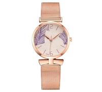 Reloj analógico de cuarzo para mujer, de metal, casual, para mujer ciega, morado, talla única, pulsera