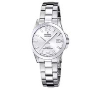 Festina Reloj de mujer F20049/1 Swiss Made Classics - Acero 316L plateado, Zafiro, 10 ATM