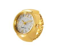 Reloj analógico, elegante reloj de dedo, reloj unisex, accesorio compacto y novedoso, visualización precisa de la hora, joyería de regalo única para Navidad, graduación, eventos de vacaciones, blanco