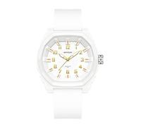 Reloj analógico para hombres, mujeres, niños y niñas, resistente al agua, militar, deportivo, unisex, esfera fácil de leer, correa de silicona, plateado