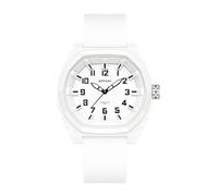 Reloj analógico para hombres, mujeres, niños y niñas, resistente al agua, militar, deportivo, unisex, esfera fácil de leer, correa de silicona, blanco