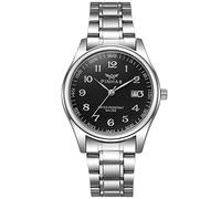 Reloj analógico para mujer con piedras preciosas inspiradoras correa de cuero para mujer, esfera rodante negra, contador de pasos para Smart (A, talla única), A, talla única, pulsera