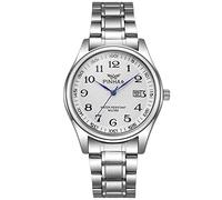 Reloj analógico para mujer, correa de cuero inspirador, esfera rodante, negro, contador de pasos para Smart (C, talla única), C, talla única, pulsera