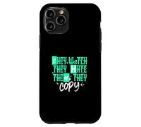 Reloj Aqua verde azulado claro, odio, copia el gráfico aguamarina verde azulado claro Carcasa para iPhone 11 Pro