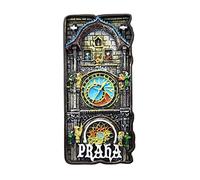 Reloj astronómico de Praga, República Checa, imán para nevera, recuerdo de viaje, 3D, decoración de nevera, adhesivo magnético pintado a mano