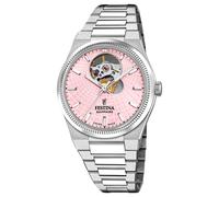 Festina Swiss Made Reloj Automático Mujer de Acero Inoxidable 316l Plateado | Cristal de Zafiro de Alta Resistencia, Resistente al Agua 10 ATM F20054/2, Automatic