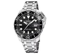 Festina Swiss Made Reloj Automático Hombre de Acero Inoxidable 316l Plateado Reloj Analógico Hombre - Calendario - Cristal Zafiro Resistente - Resistente al Agua 30 ATM F20043/6 Automatic