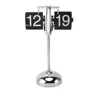 Reloj Automático con Tapa de Página, Reloj de Escritorio Vintage, Reloj Retro Abatible hacia Abajo, Reloj de Mesa con Números Grandes con Barra de Tracción Expandible, Reloj de