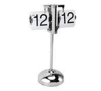 Reloj Automático con Tapa de Página, Reloj de Escritorio Vintage, Reloj Retro Abatible hacia Abajo, Reloj de Mesa con Números Grandes con Barra de Tracción Expandible, Reloj de