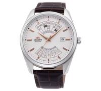 Orient Contemporary Multi Year Calendar - Reloj de Hombre automático de Carga Manual Casual BA00, Cuero Blanco, Informal