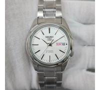 Reloj automático hombre Seiko 5 SNKL41K1 dial blanco plata 38mm correa acero