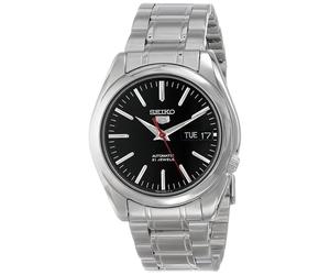 Reloj automático hombre Seiko 5 SNKL45K1 dial negro 38mm correa acero
