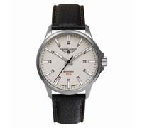 Bauhaus Aviation Reloj de Hombre con Correa de Cuero Titanio automático 10 ATM Cristal Zafiro Fecha 2864-5
