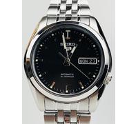 Reloj automático para hombre Seiko 5 esfera negra de acero inoxidable SNK361K1