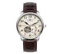 Reloj Automático Zeppelin 7666-5 LZ127 Graf Con Esfera Color Crema