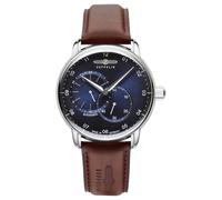 Zeppelin New Captain's Line 8662 - Reloj de pulsera para hombre con correa de piel, automático, 24 horas