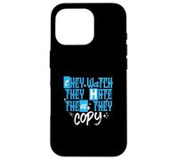 Reloj Azul, Odio, Copia Azul Gráfico Carcasa para iPhone 16 Pro
