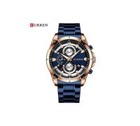 (Reloj azul) Relojes deportivos militares Curren para hombre, reloj de pulsera informal de negocios