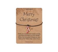 Reloj barómetro hecho a mano con diseño de Papá Noel, con cuentas de cerámica suave, F., talla única