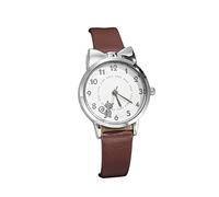 Reloj blanco coreano moderno diseño moda cuarzo señoras casual último gato mujer reloj cuero relojes para hombres, café, talla única