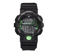 Reloj Bluetooth resistente a los golpes con caja de resina, alarma impermeable, reloj deportivo de cuarzo con pantalla LED, retroiluminación, correa