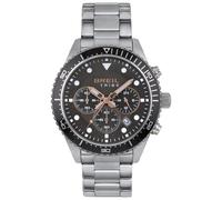 Reloj BREIL MEN'S SAIL BI-COLOUR BLACK Dial QUARTZ CHRONOGRAPH Movement And SILVER STEEL BRACELET EW0506 - Resistente Al Agua 10 Atmósferas - Esfera Antracita - Índices Luminosos - Lectura Perfecta -