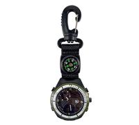 Reloj Brújula - 5,31 Pulgadas, Reloj de Bolsillo con Brújula Portátil | Multifuncional, Clip Mosquetón, Brílla en la Oscuridad, Camping, Senderismo, Mochilero, Montañismo, Aveņtura, Deportes al Aire L