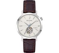 Reloj Bulova para hombre 96A318 Aerojet colección automática de 38 mm acero, cuero marrón, marrón, clásico, marrón, clásico