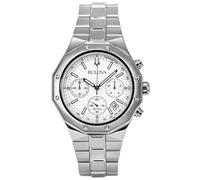 Reloj Bulova Precisista Cuarzo Cronógrafo Esfera Plateada 96B408 para Hombre